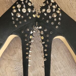 Studded Black Heels